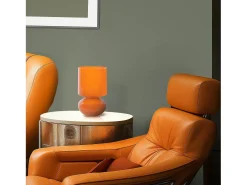 Lámpara de noche TOSEL ,vidrio,Naranja,A24x D14xP14cm