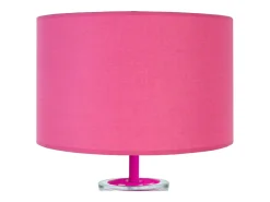 Lámpara de noche TOSEL ,vidrio,Rosa ,A30xD25xP25cm