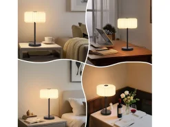 Lámpara de noche vintage NETTLIFE para sala de estar - Lámpara de mesa con cable de diseño para dormitorio