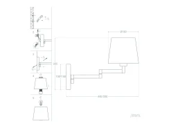 Lámpara de Pared Articulable Aluminio Ugani Blanco