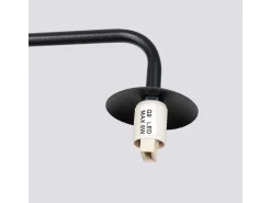 Lámpara De Pared Astral Minimalista De Acero/Vidrio - 1 Fuentes Luminosas - L.10 X A.21 Cm - Negro/Blanco