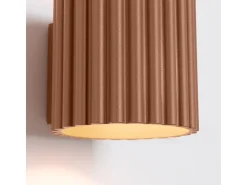 Lámpara De Pared Aura Minimalista De Aluminio - 1 Fuentes Luminosas - L.10 X A.10 Cm - Moca