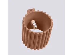 Lámpara De Pared Aura Minimalista De Aluminio - 1 Fuentes Luminosas - L.10 X A.10 Cm - Moca