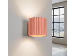 Lámpara De Pared Aura Minimalista De Aluminio - 1 Fuentes Luminosas - L.10 X A.10 Cm - Aterciopelado