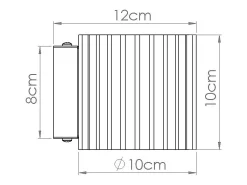 Lámpara De Pared Aura Minimalista De Aluminio - 1 Fuentes Luminosas - L.10 X A.10 Cm - Blanco