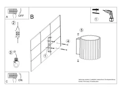 Lámpara De Pared Aura Minimalista De Aluminio - 1 Fuentes Luminosas - L.10 X A.10 Cm - Gris Pardo