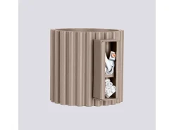 Lámpara De Pared Aura Minimalista De Aluminio - 1 Fuentes Luminosas - L.10 X A.10 Cm - Gris Pardo