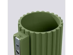 Lámpara De Pared Aura Minimalista De Aluminio - 1 Fuentes Luminosas - L.10 X A.10 Cm - Verde Oliva