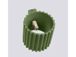 Lámpara De Pared Aura Minimalista De Aluminio - 1 Fuentes Luminosas - L.10 X A.10 Cm - Verde Oliva