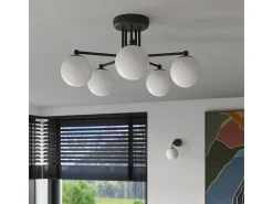Lámpara de pared Bealy minimalista de acero/vidrio - 1 fuentes luminosas 3000K - L.10 x A.21 cm - negro/blanco
