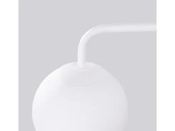 Lámpara de pared Bealy minimalista de acero/vidrio - 1 fuentes luminosas 3000K - L.10 x A.21 cm - blanco