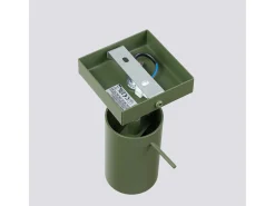 Lámpara de pared Briix moderno de acero - 1 fuentes luminosas 3000K - L.8 x A.8 cm - verde oliva