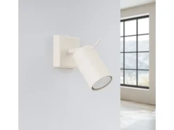 Lámpara de pared Briix moderno de acero - 1 fuentes luminosas 3000K - L.8 x A.8 cm - beige