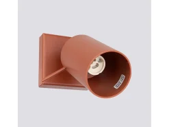 Lámpara de pared Briix moderno de acero - 1 fuentes luminosas 4000K - L.8 x A.8 cm - ocre rojo