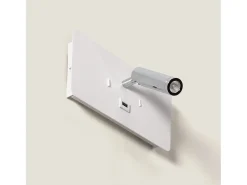 Lámpara de Pared con Luz de Lectura LED 8W Metal y Puerto USB Rossey Blanco
