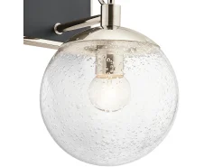 Lámpara de pared contemporánea en acero niquelado pulido y cristal 1 luz E27 Marilyn
