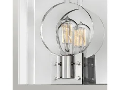 Lámpara de pared contemporánea en acero niquelado pulido y acrílico 1 luz E27 Ludlow