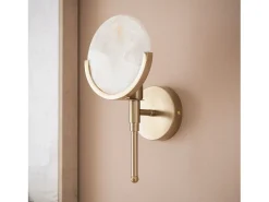 Lámpara de Pared de Metal y Cristal Frome Dorado