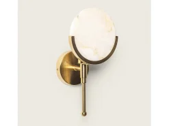 Lámpara de Pared de Metal y Cristal Frome Dorado