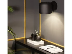 Lámpara de Pared de Metal Bedourie Negro
