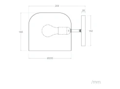 Lámpara de Pared de Metal Bedourie Negro