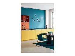 Lámpara de pared Eclipsia negra - 325x520x64mm 2xGX53 - Aplique de pared metálico de dos brazos - Brazo largo a la derecha