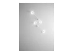 Lámpara de pared Eclipsia blanca - 325x520x64mm 2xGX53 - Aplique de pared metálico de dos brazos - Brazo largo a la derecha