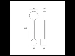 Lámpara de pared Eclipsia negra - 325 x 85 x 64 mm GX53 - Elegante aplique de pared de metal