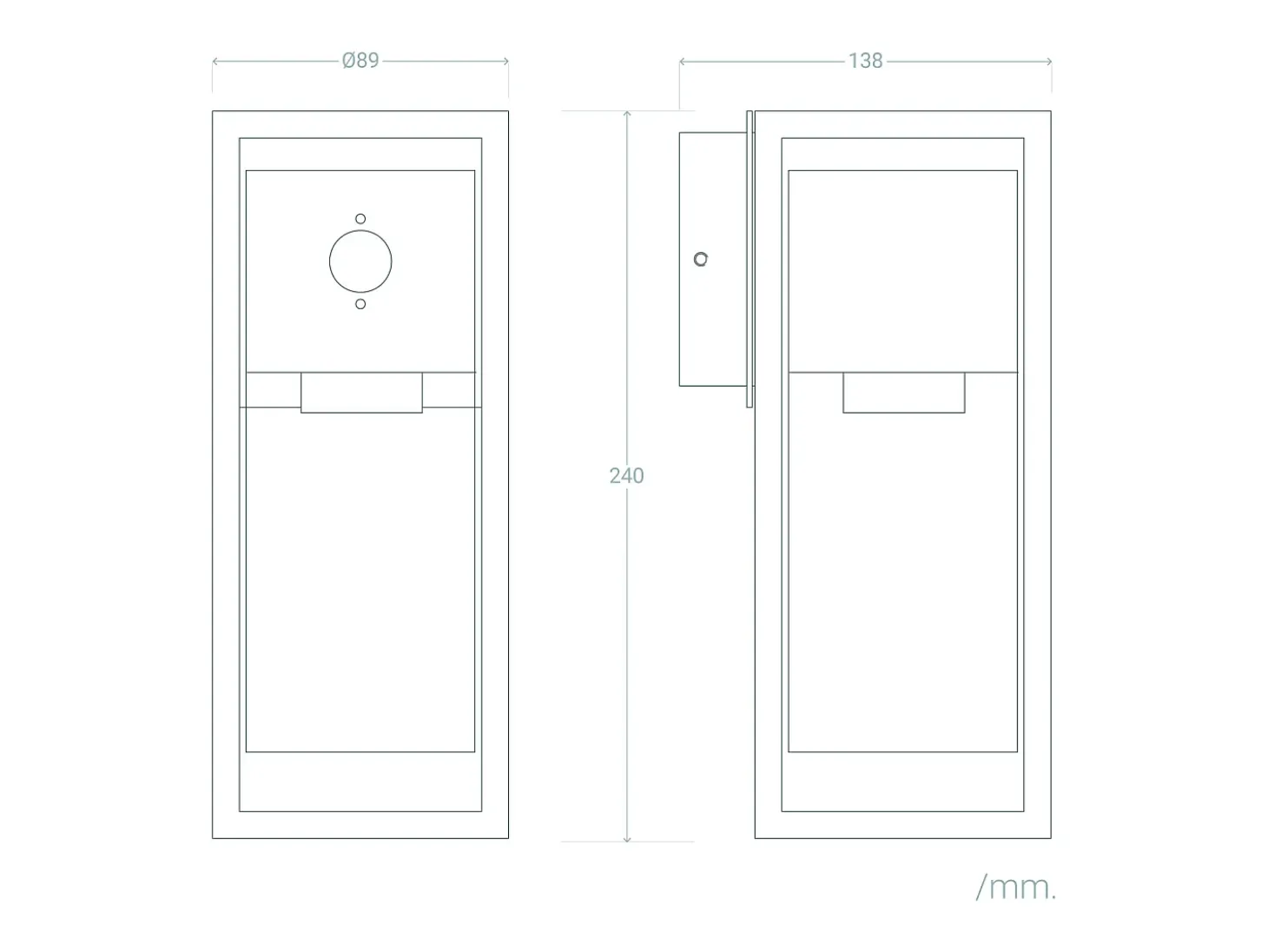 Lámpara de Pared Exterior Aluminio Lutsha Negro