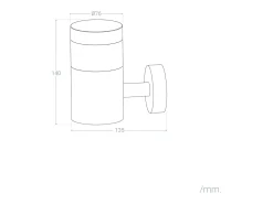 Lámpara de Pared Exterior LED 5W Acero Inoxidable Inti Black 3000K Blanco Cálido
