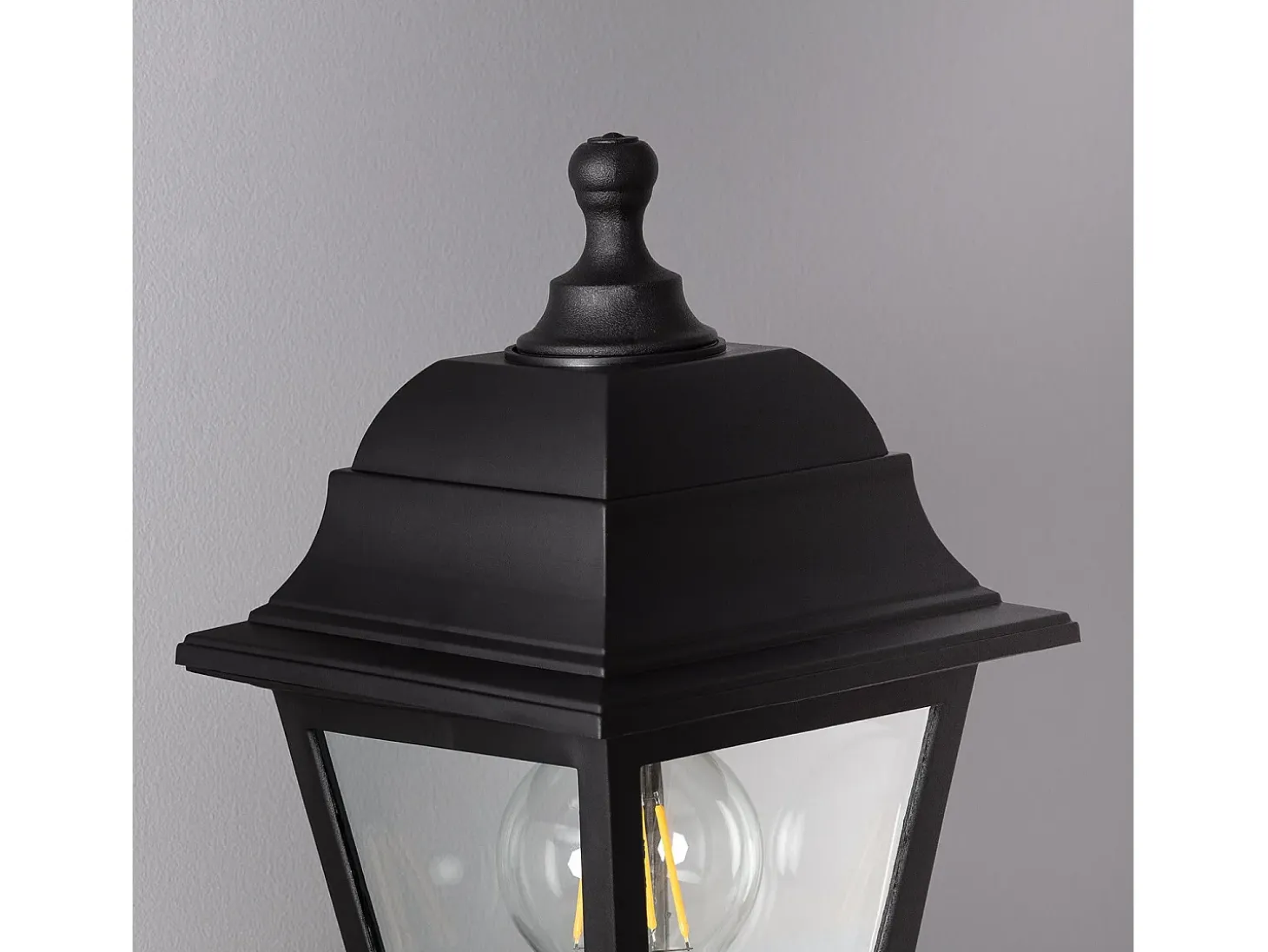 Lámpara de Pared Exterior con Detector de Movimiento PIR Mini Villa Negro