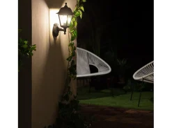 Lámpara de Pared Exterior con Detector de Movimiento PIR Mini Villa Negro