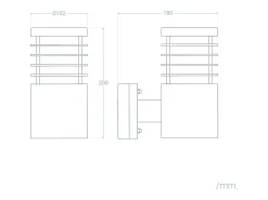 Lámpara de Pared Exterior Acero Inoxidable Cloony Gris