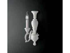 Lámpara de pared Fiorenza de madera shabby blanca, 1 luz, 12 cm, 21 cm, BL172-AP1-BCO
