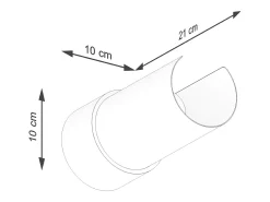Lámpara De Pared Flash Minimalista De Acero - 1 Fuentes Luminosas - L.10 X A.21 Cm - Blanco