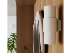 Lámpara De Pared Flash Minimalista De Acero - 1 Fuentes Luminosas - L.10 X A.21 Cm - Blanco