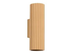 Lámpara de pared Gloow minimalista de aluminio - 2 fuentes luminosas 3000K - L.6,5 x A.20 cm - dorado