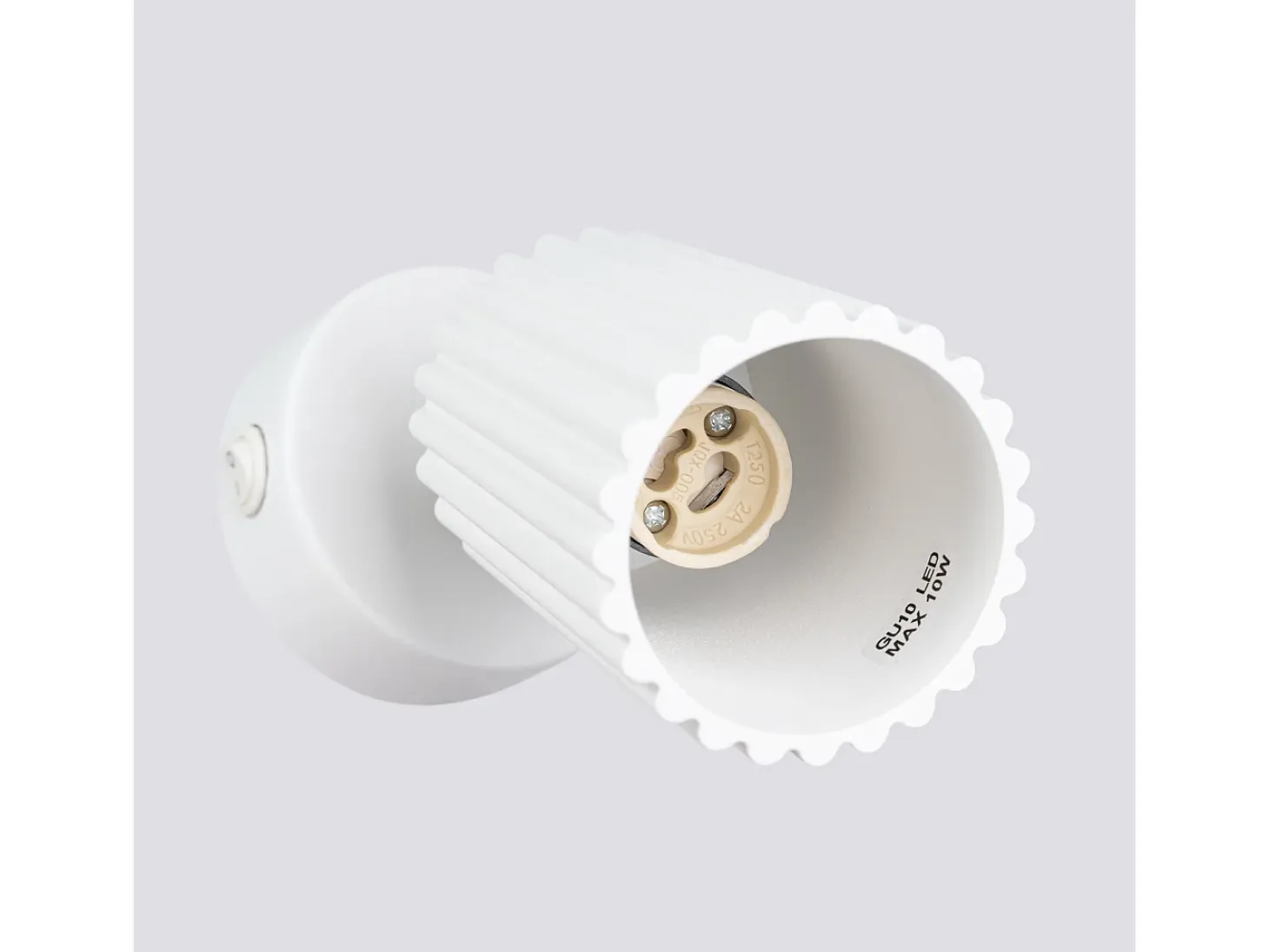 Lámpara de pared Gloow minimalista de aluminio - 1 fuentes luminosas 4000K - L.8 x A.16 cm - blanco