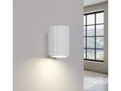 Lámpara de pared Gloow minimalista de aluminio - 1 fuentes luminosas 4000K - L.6,5 x A.10 cm - blanco