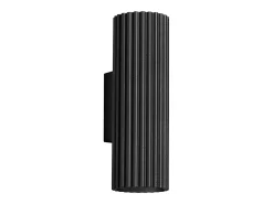Lámpara de pared Gloow minimalista de aluminio - 2 fuentes luminosas 3000K - L.6,5 x A.20 cm - negro