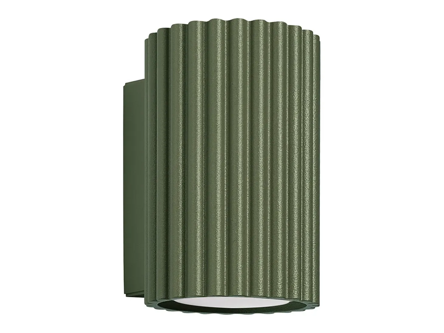 Lámpara de pared Gloow minimalista de aluminio - 1 fuentes luminosas 4000K - L.6,5 x A.10 cm - verde oliva