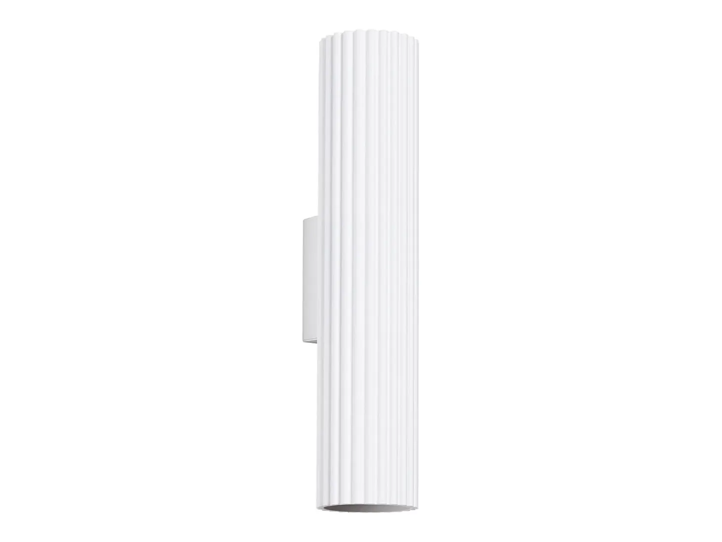 Lámpara de pared Gloow minimalista de aluminio - 2 fuentes luminosas 4000K - L.6,5 x A.30 cm - blanco