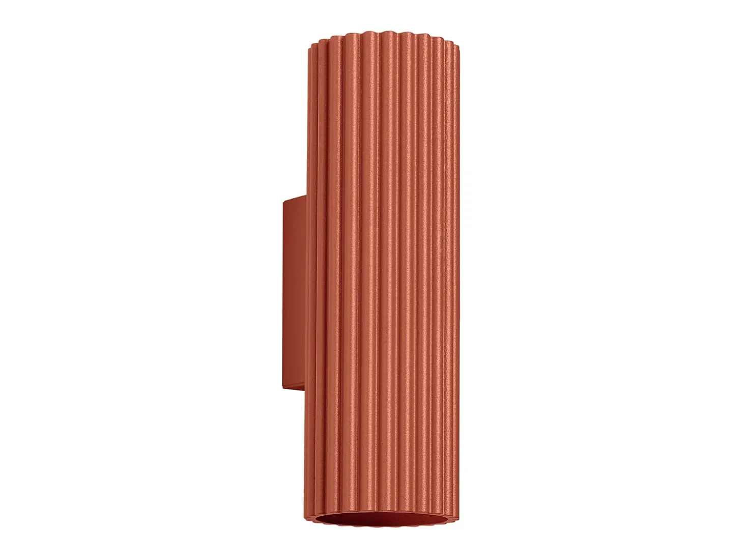 Lámpara de pared Gloow minimalista de aluminio - 2 fuentes luminosas 3000K - L.6,5 x A.20 cm - ocre rojo