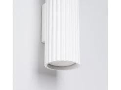 Lámpara de pared Gloow minimalista de aluminio - 2 fuentes luminosas 3000K - L.6,5 x A.20 cm - blanco