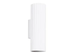 Lámpara de pared Gloow minimalista de aluminio - 2 fuentes luminosas 3000K - L.6,5 x A.20 cm - blanco