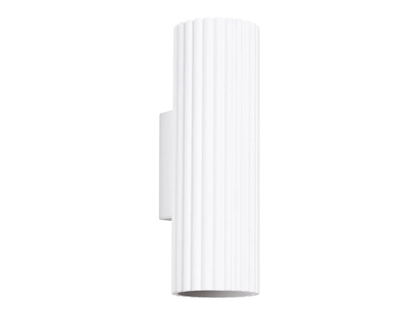 Lámpara de pared Gloow minimalista de aluminio - 2 fuentes luminosas 3000K - L.6,5 x A.20 cm - blanco