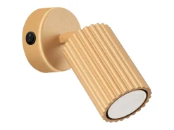 Lámpara de pared Gloow minimalista de aluminio - 1 fuentes luminosas 4000K - L.8 x A.16 cm - dorado