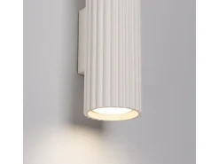 Lámpara de pared Gloow minimalista de aluminio - 2 fuentes luminosas 3000K - L.6,5 x A.20 cm - beige