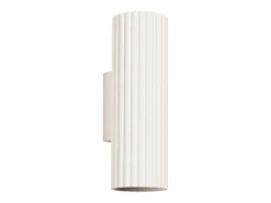 Lámpara de pared Gloow minimalista de aluminio - 2 fuentes luminosas 3000K - L.6,5 x A.20 cm - beige