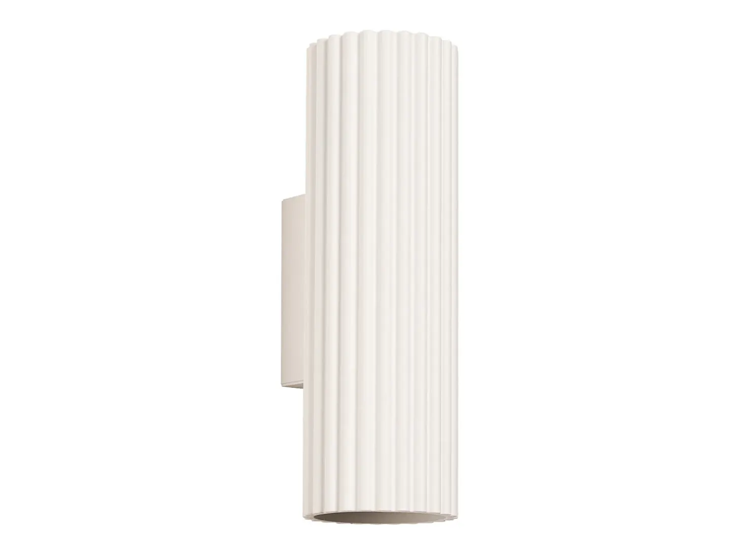 Lámpara de pared Gloow minimalista de aluminio - 2 fuentes luminosas 3000K - L.6,5 x A.20 cm - beige